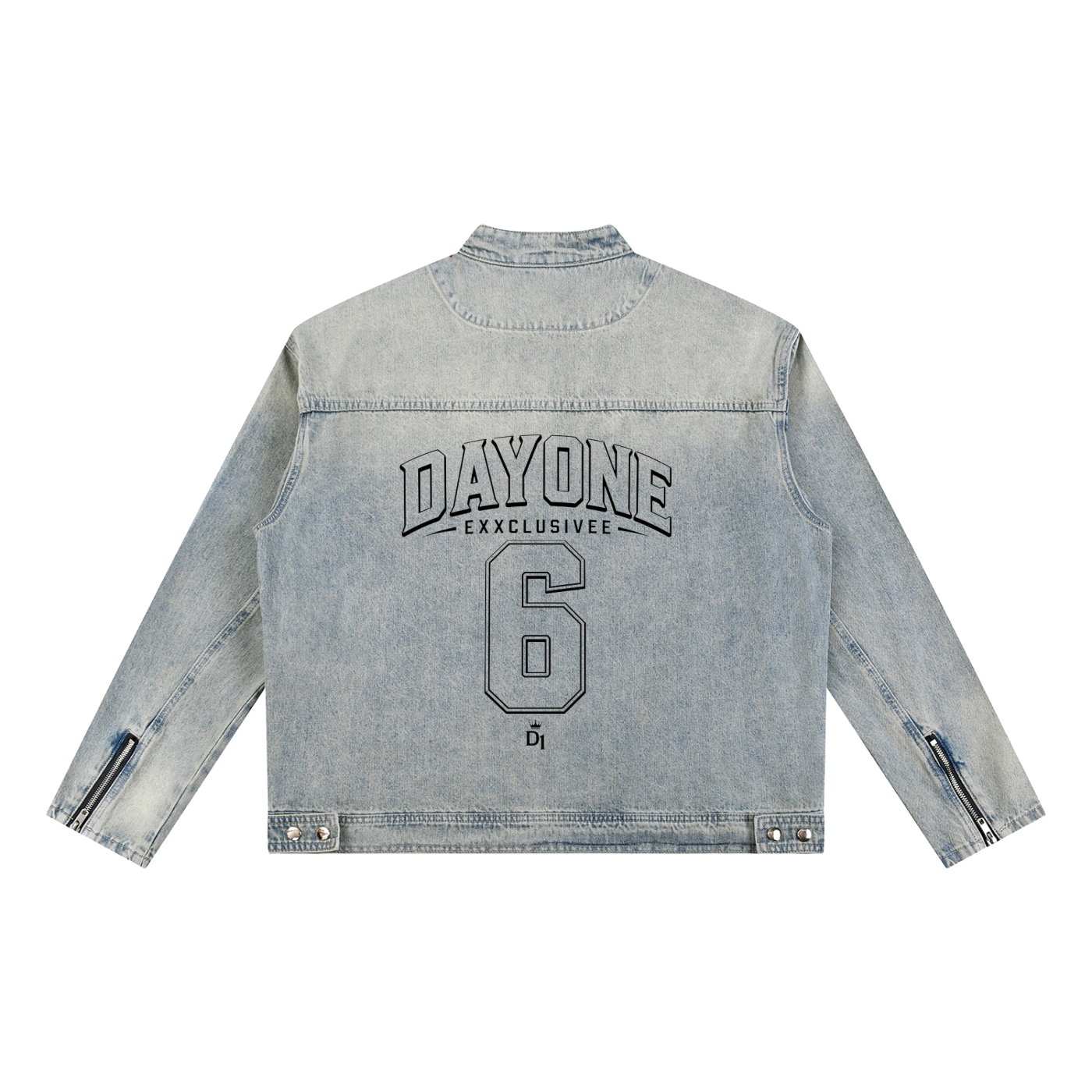 Vintage Wash Zip Denim Jacket