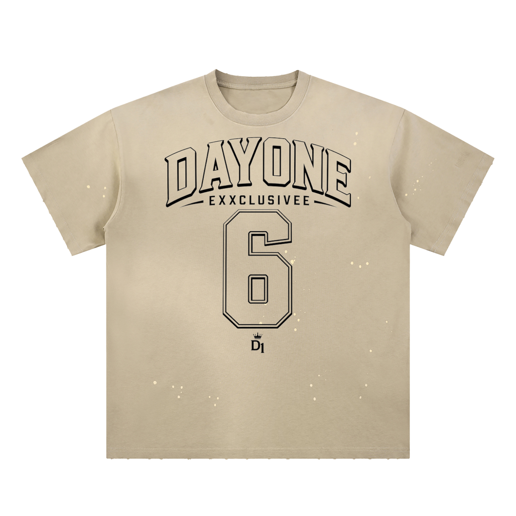 Hand-Frayed Sunfade Paint Splatter T-Shirt