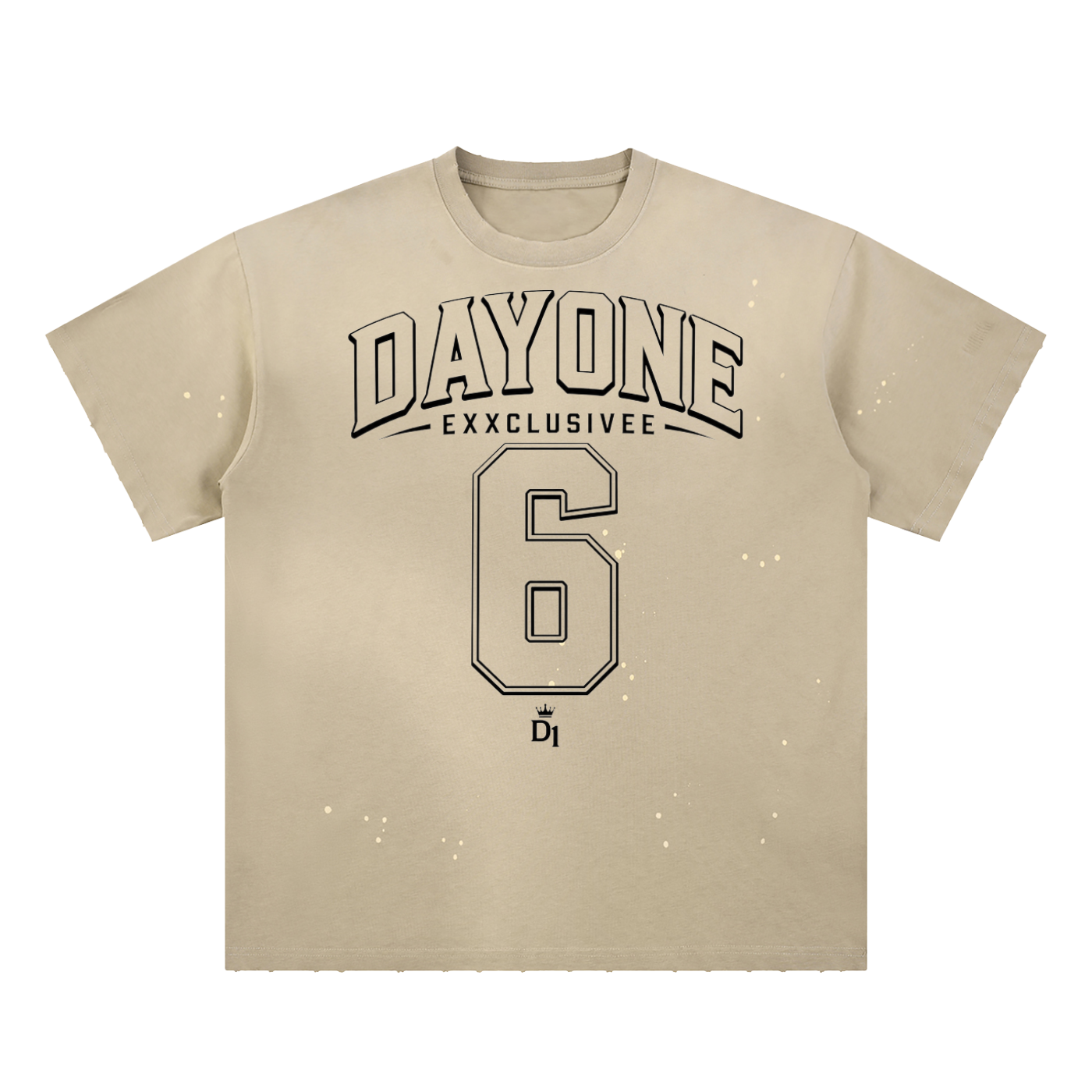 Hand-Frayed Sunfade Paint Splatter T-Shirt